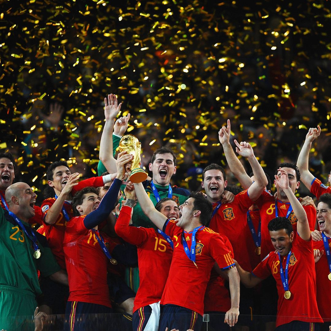 Selección de España en 2010, tras ganar la Copa del Mundo